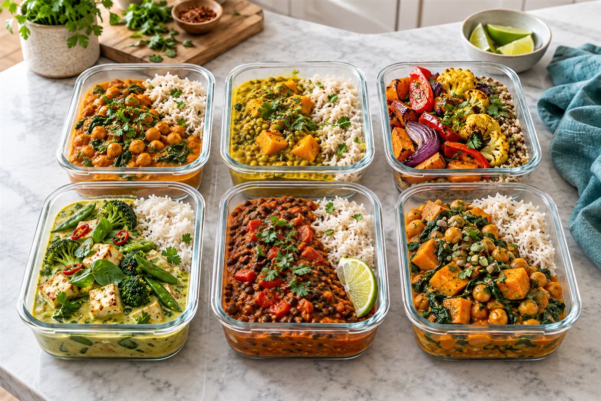 Six varied free-from batch-cooked meals